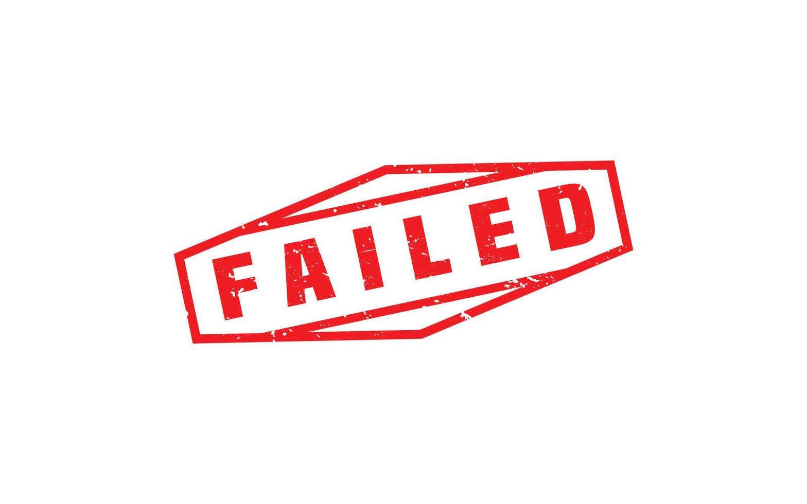 FAILED rubber stamp with grunge style on white background vector