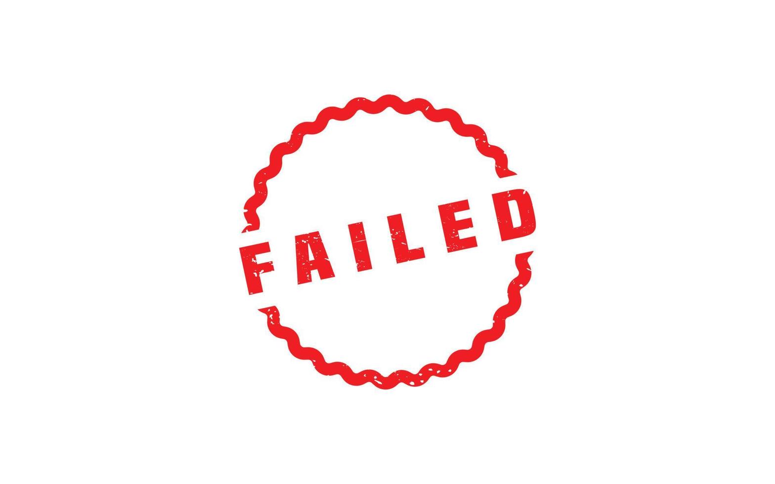FAILED rubber stamp with grunge style on white background vector
