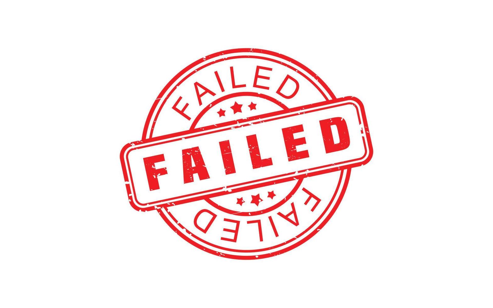 FAILED rubber stamp with grunge style on white background vector