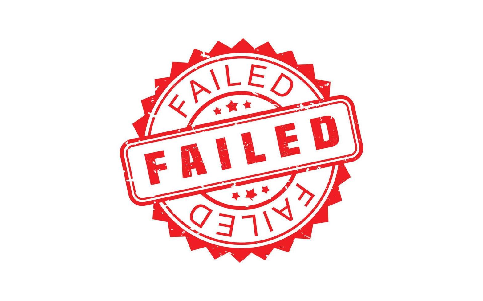 FAILED rubber stamp with grunge style on white background vector