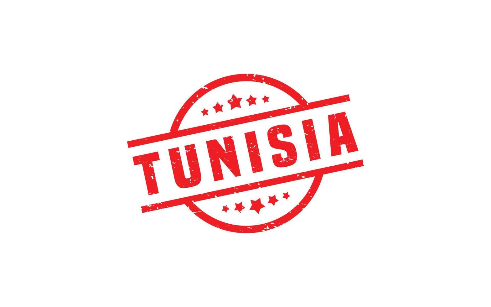 TUNISIA stamp rubber with grunge style on white background vector