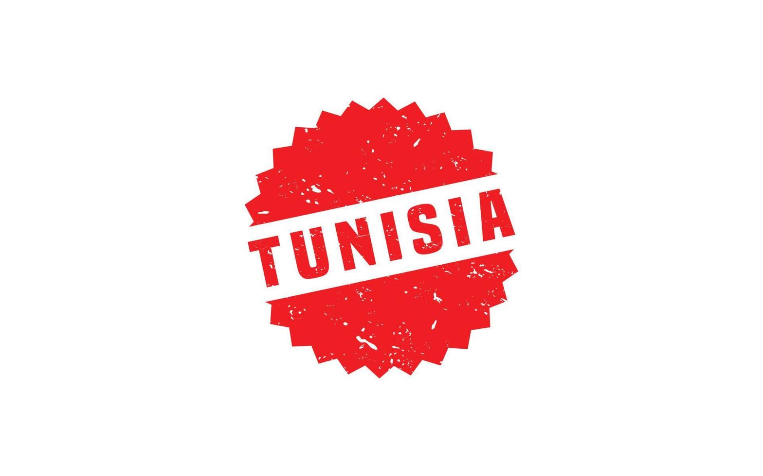 TUNISIA stamp rubber with grunge style on white background vector
