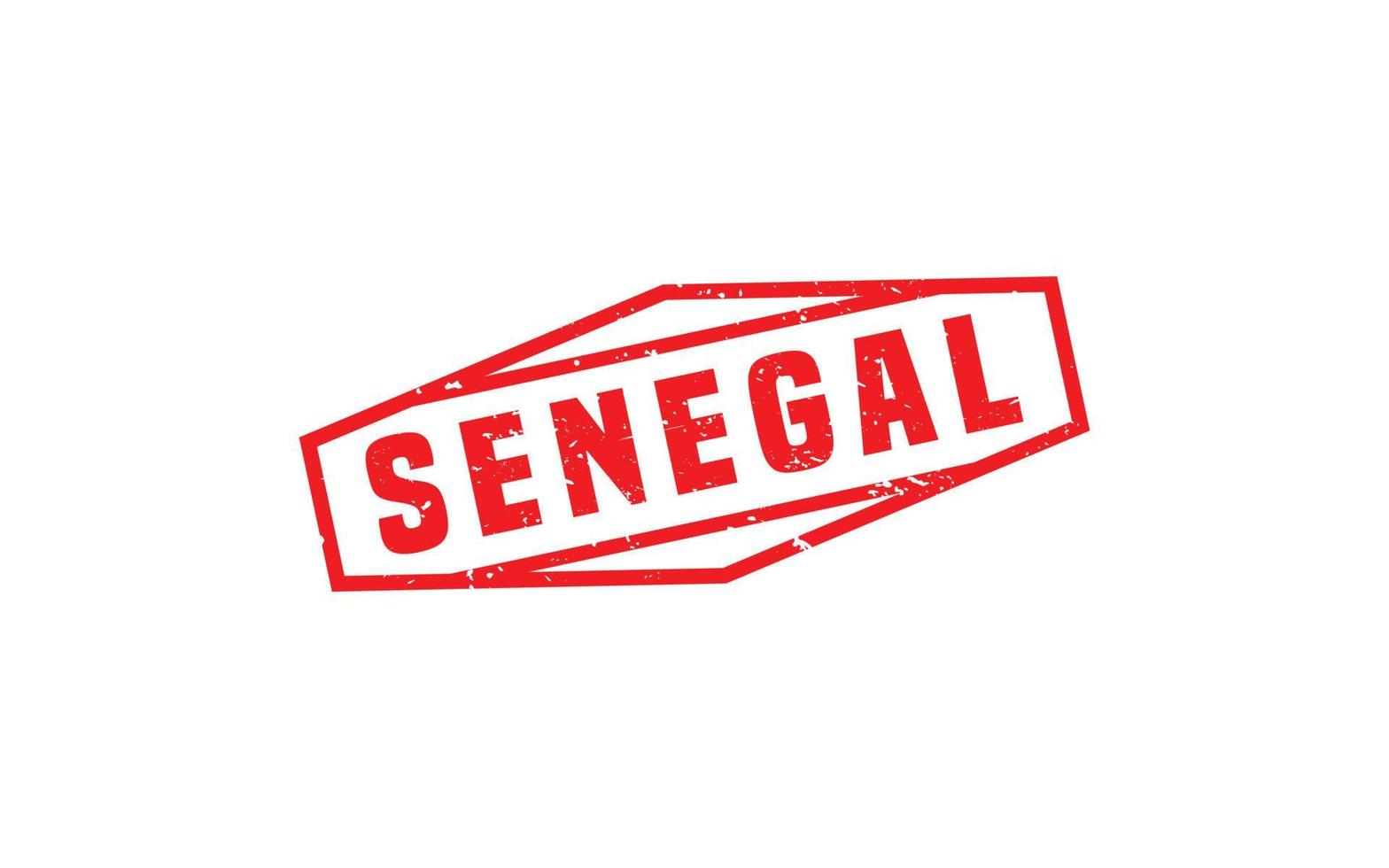 Senegal sello caucho con grunge estilo en blanco antecedentes vector