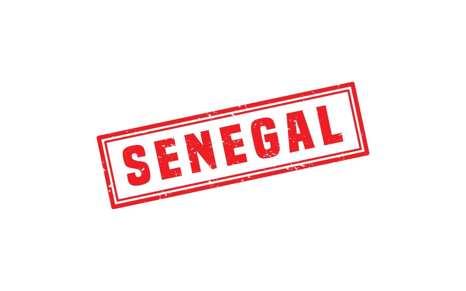 Senegal sello caucho con grunge estilo en blanco antecedentes vector