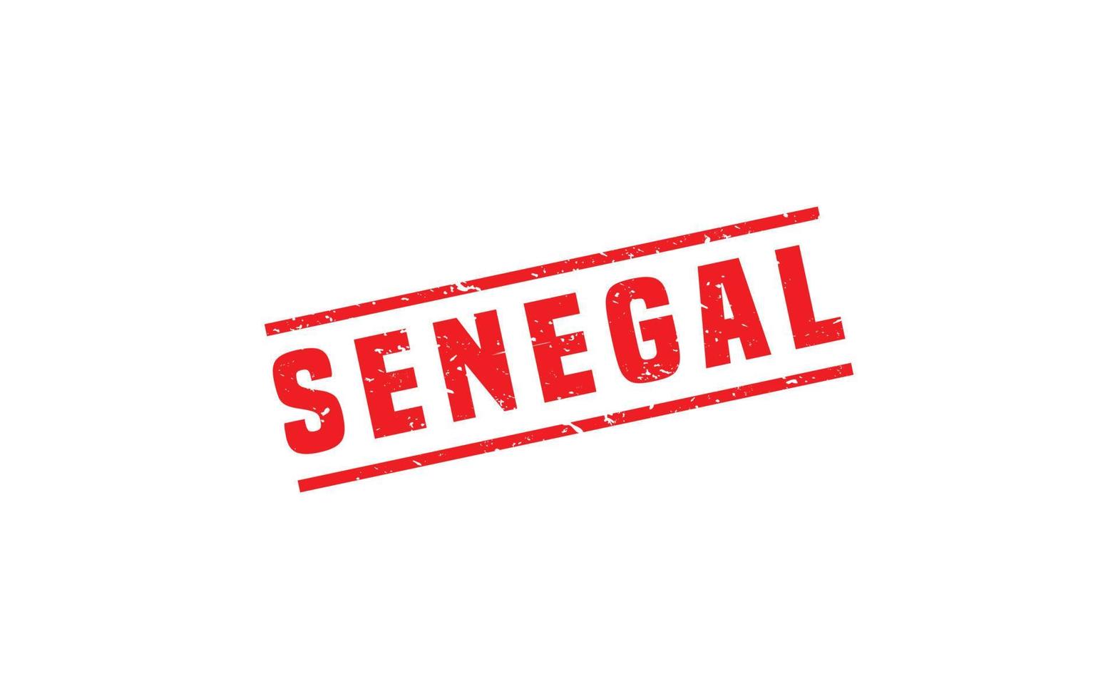 Senegal sello caucho con grunge estilo en blanco antecedentes vector