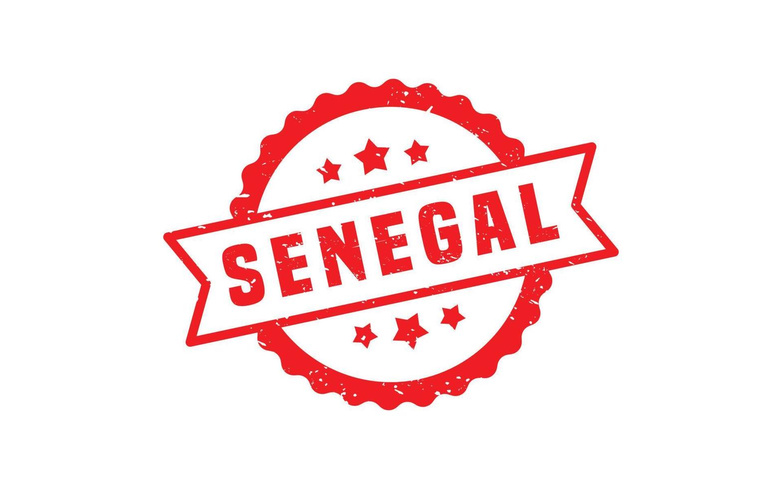 SENEGAL stamp rubber with grunge style on white background vector
