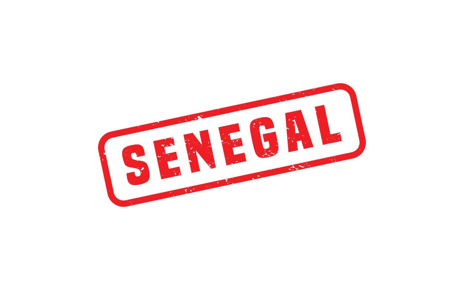 Senegal sello caucho con grunge estilo en blanco antecedentes vector