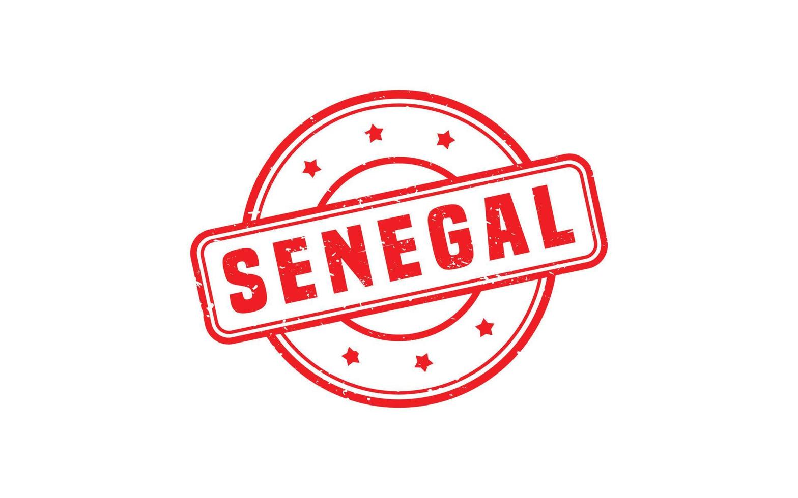 Senegal sello caucho con grunge estilo en blanco antecedentes vector