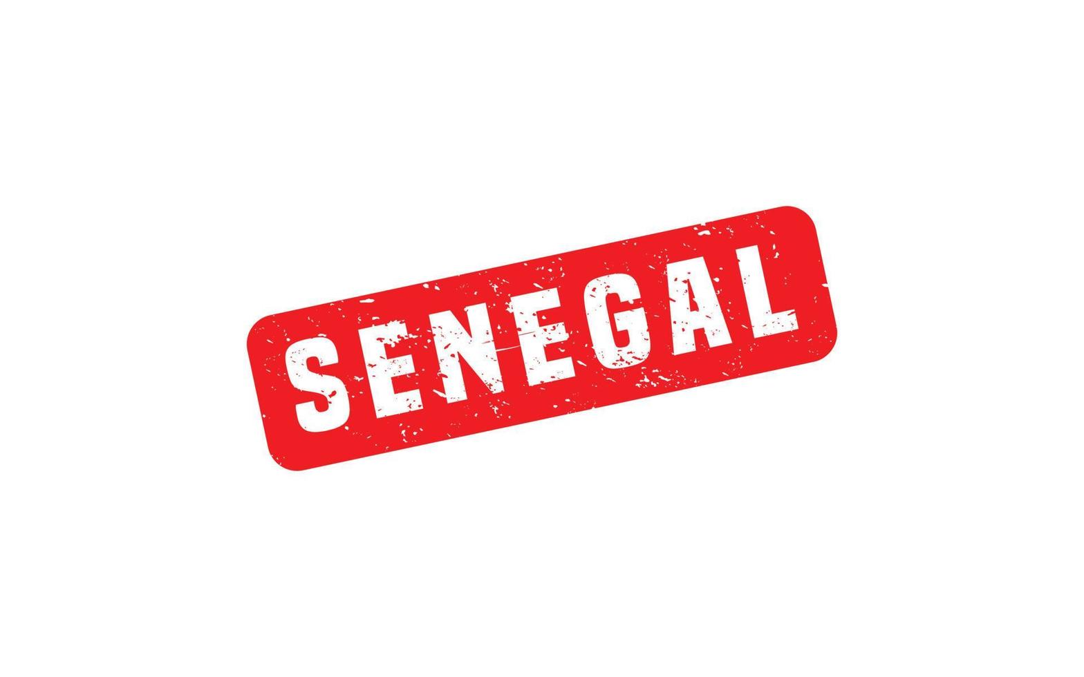 Senegal sello caucho con grunge estilo en blanco antecedentes vector