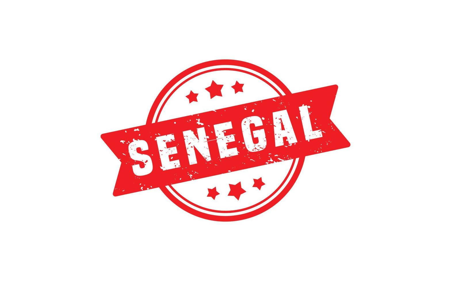 Senegal sello caucho con grunge estilo en blanco antecedentes vector