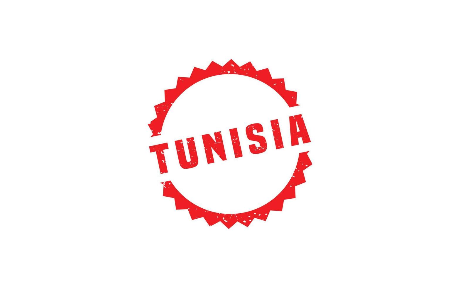 TUNISIA stamp rubber with grunge style on white background vector