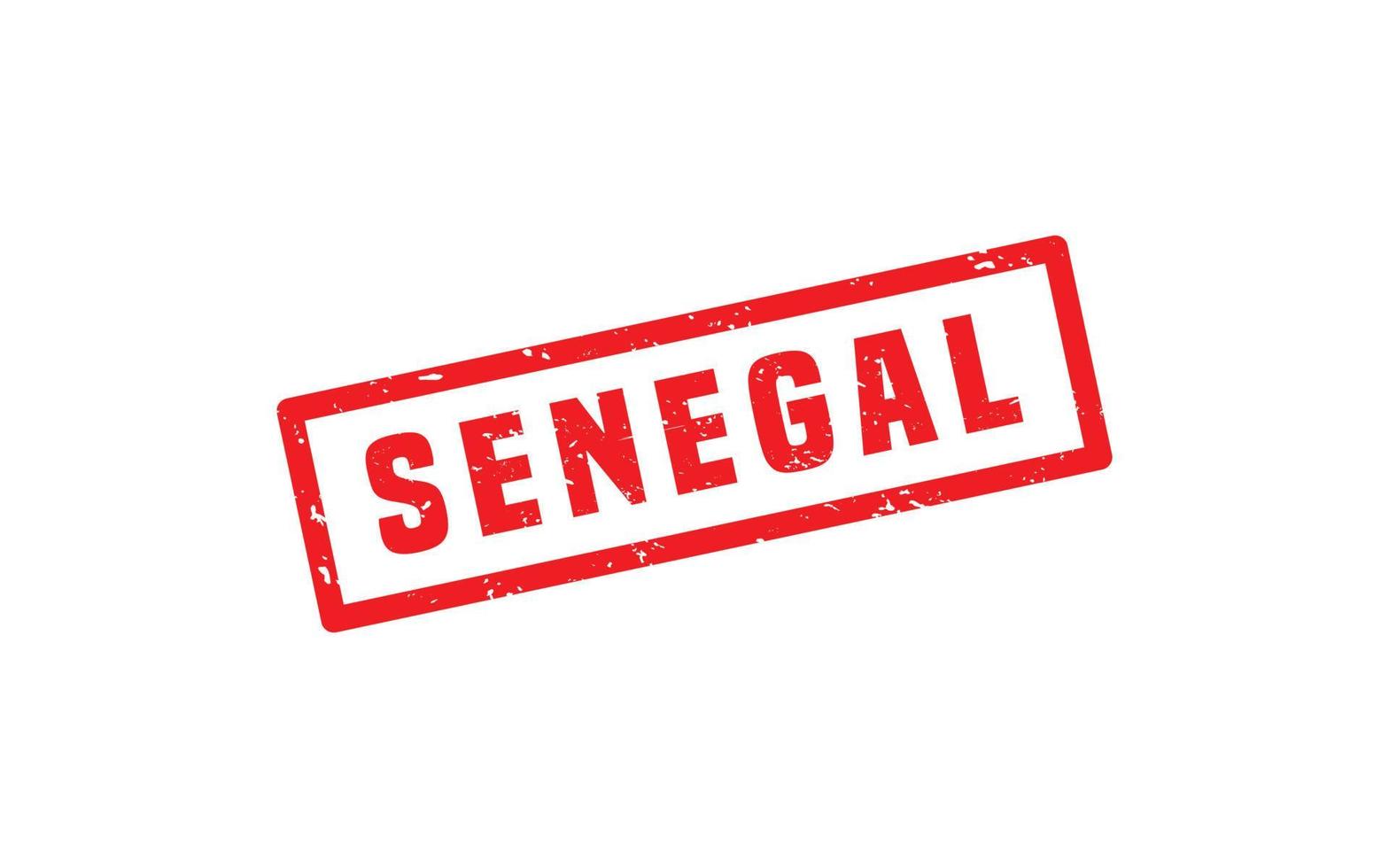 Senegal sello caucho con grunge estilo en blanco antecedentes vector