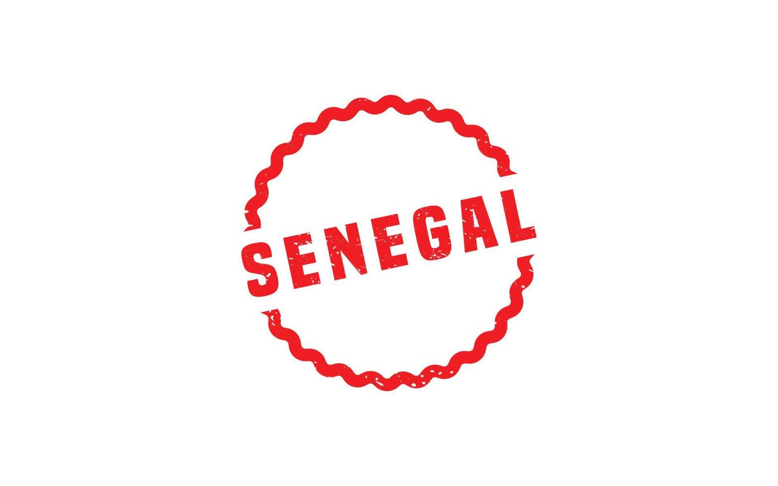 Senegal sello caucho con grunge estilo en blanco antecedentes vector