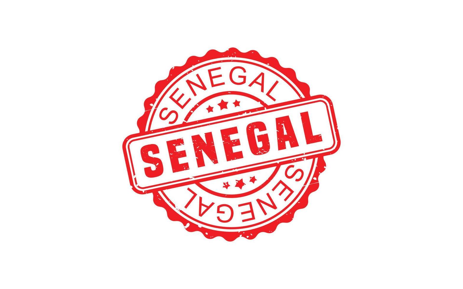 Senegal sello caucho con grunge estilo en blanco antecedentes vector