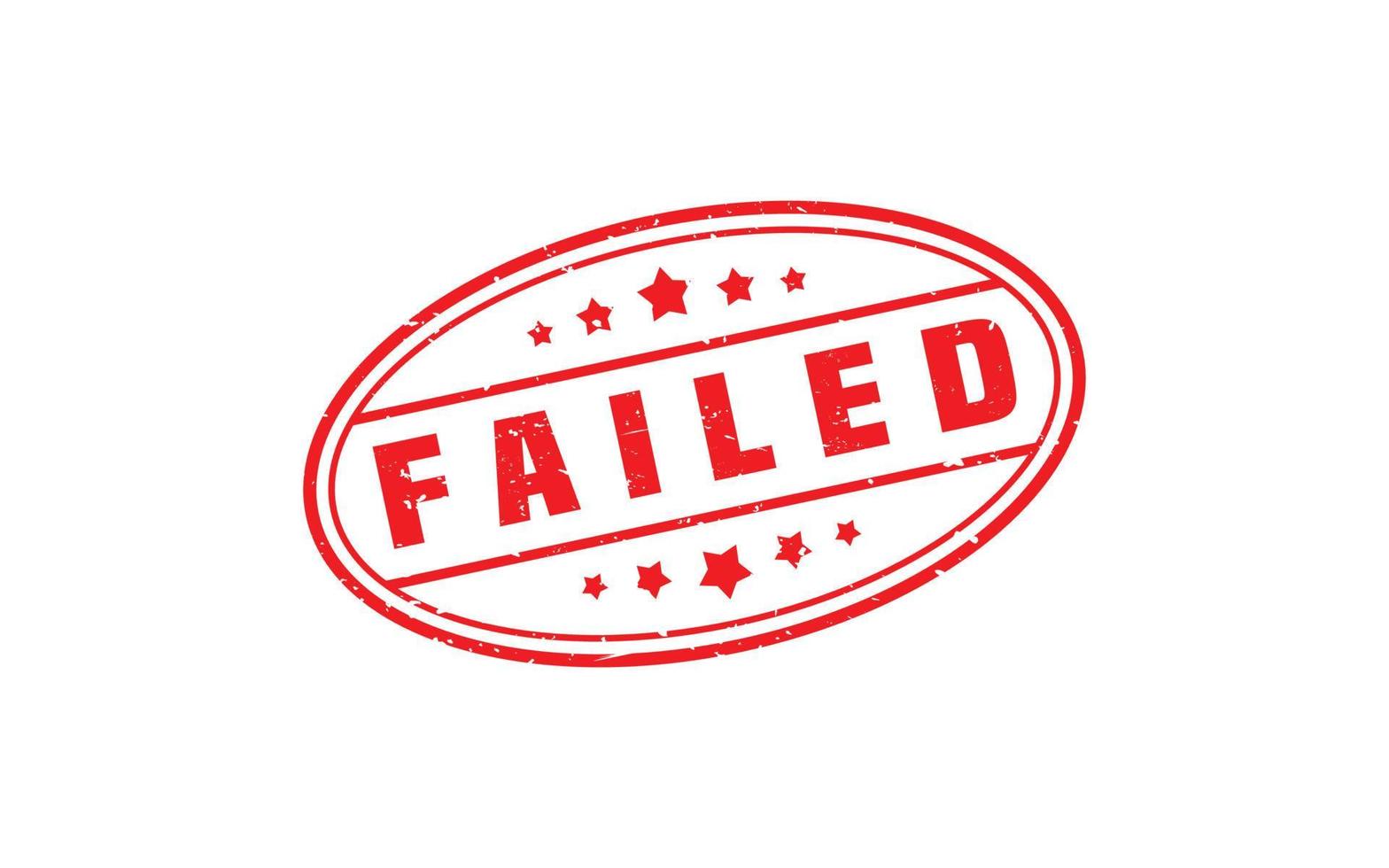 FAILED rubber stamp with grunge style on white background vector