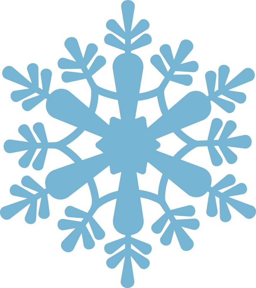 Beautiful blue snowflake. A snowflake of complex shape. A symbol of winter  and new year. Vector illustration isolated on a white background 19798234  Vector Art at Vecteezy