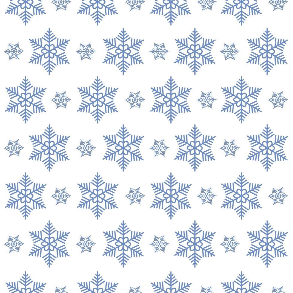 Winter seamless pattern with the image of snowflakes of various shapes. Christmas pattern with snowflakes. Christmas pattern for the prince, on a white background vector