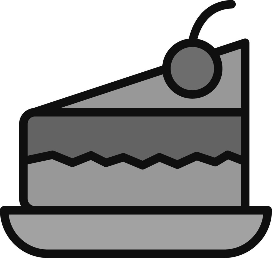 Piece Of Cake On Plate Vector Icon