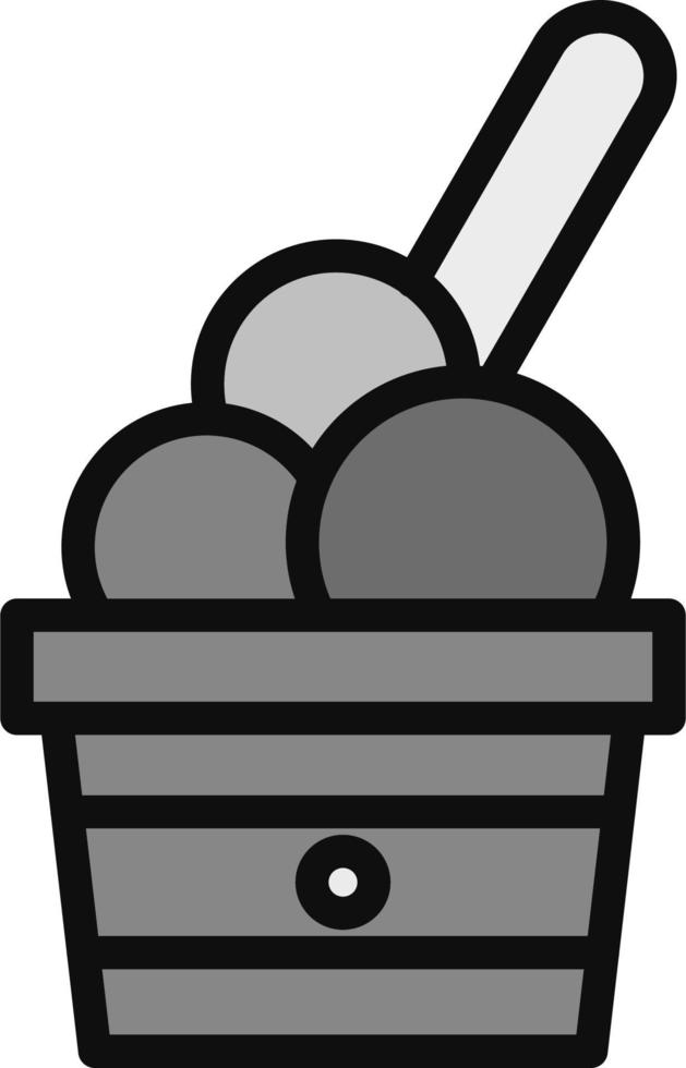 Ice Cream Balls On Cup Vector Icon