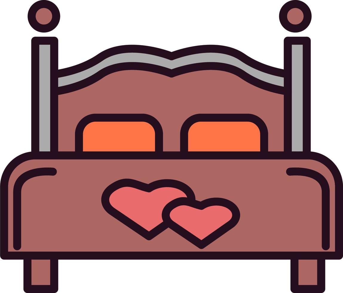 Double bed Vector Icon