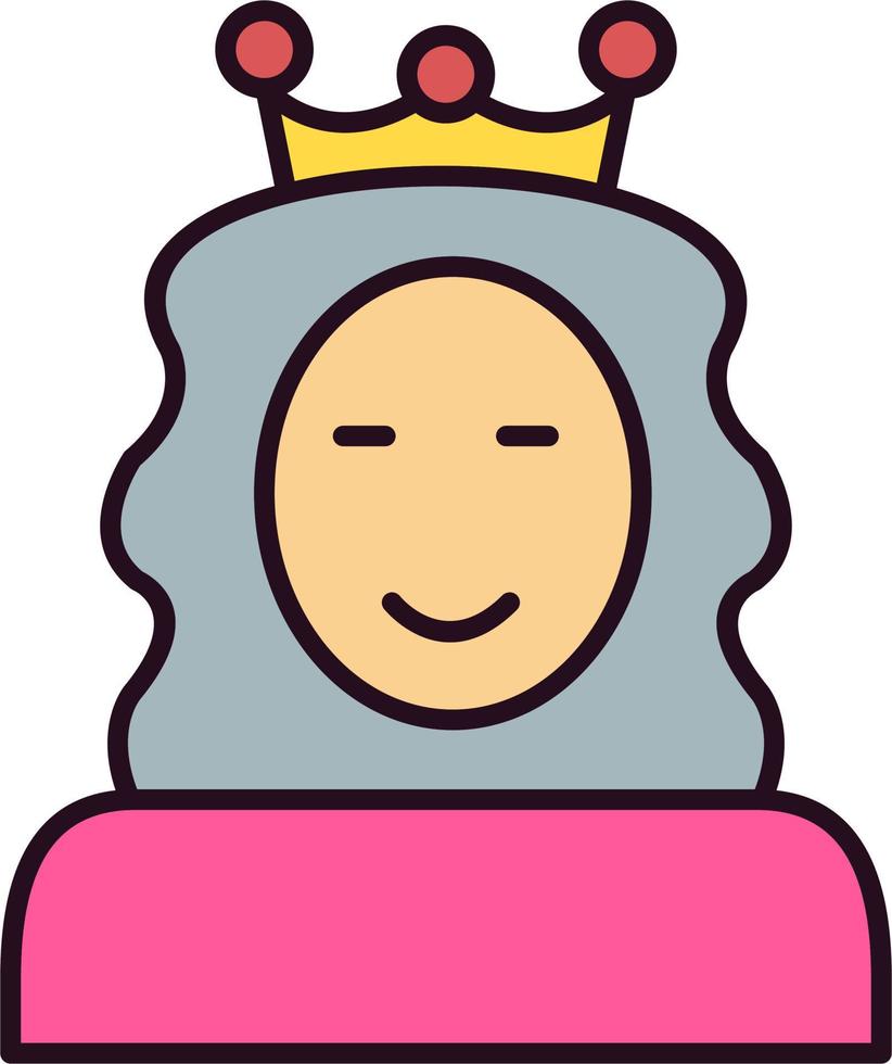 icono de vector de princesa