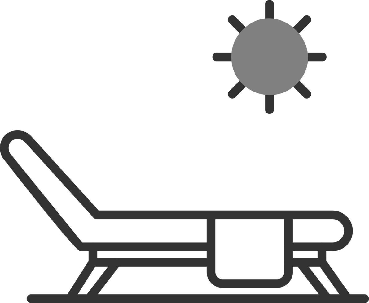 Sun bed Vector Icon