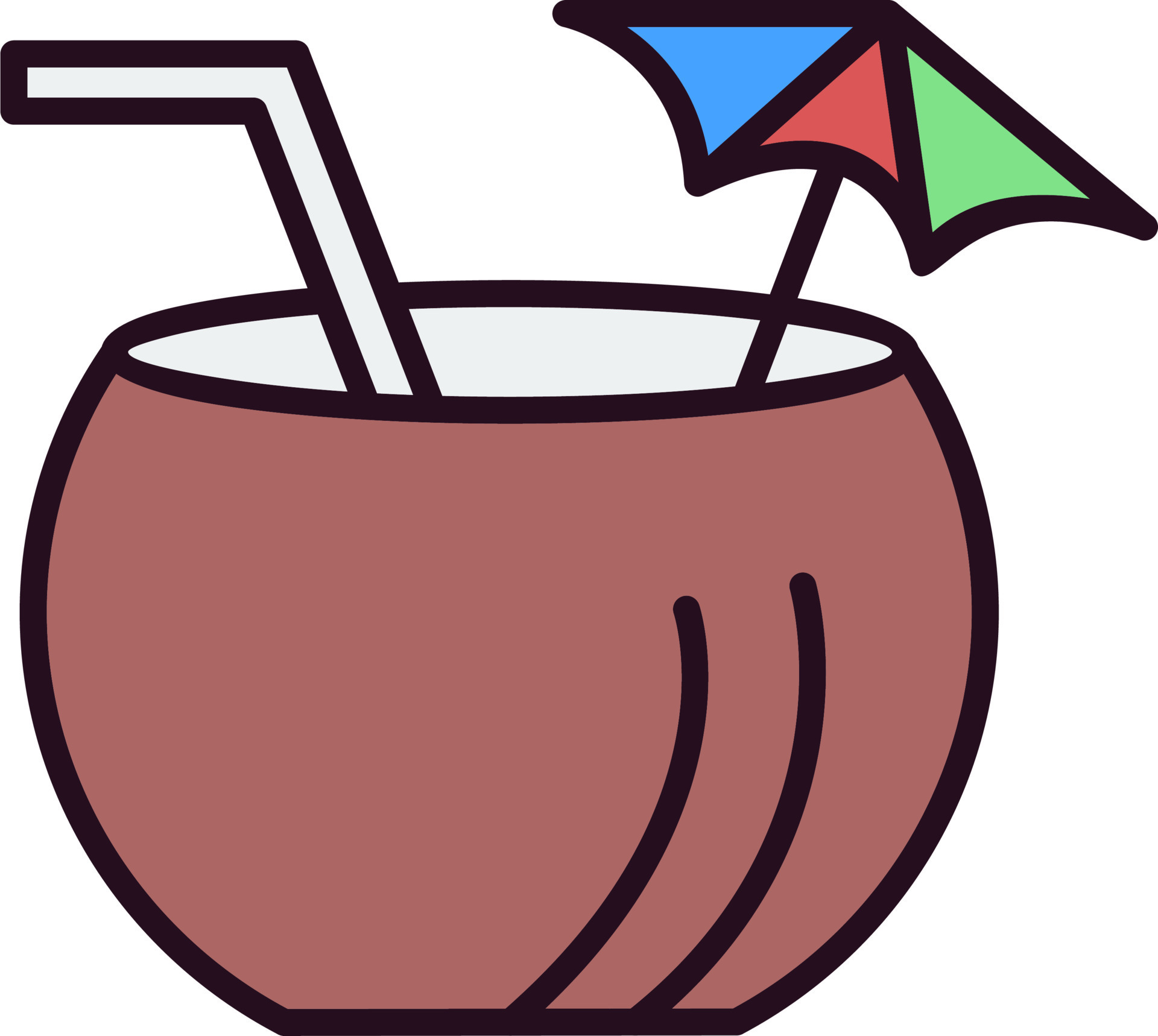 Coconut drink Vector Icon 19800396 Vector Art at Vecteezy