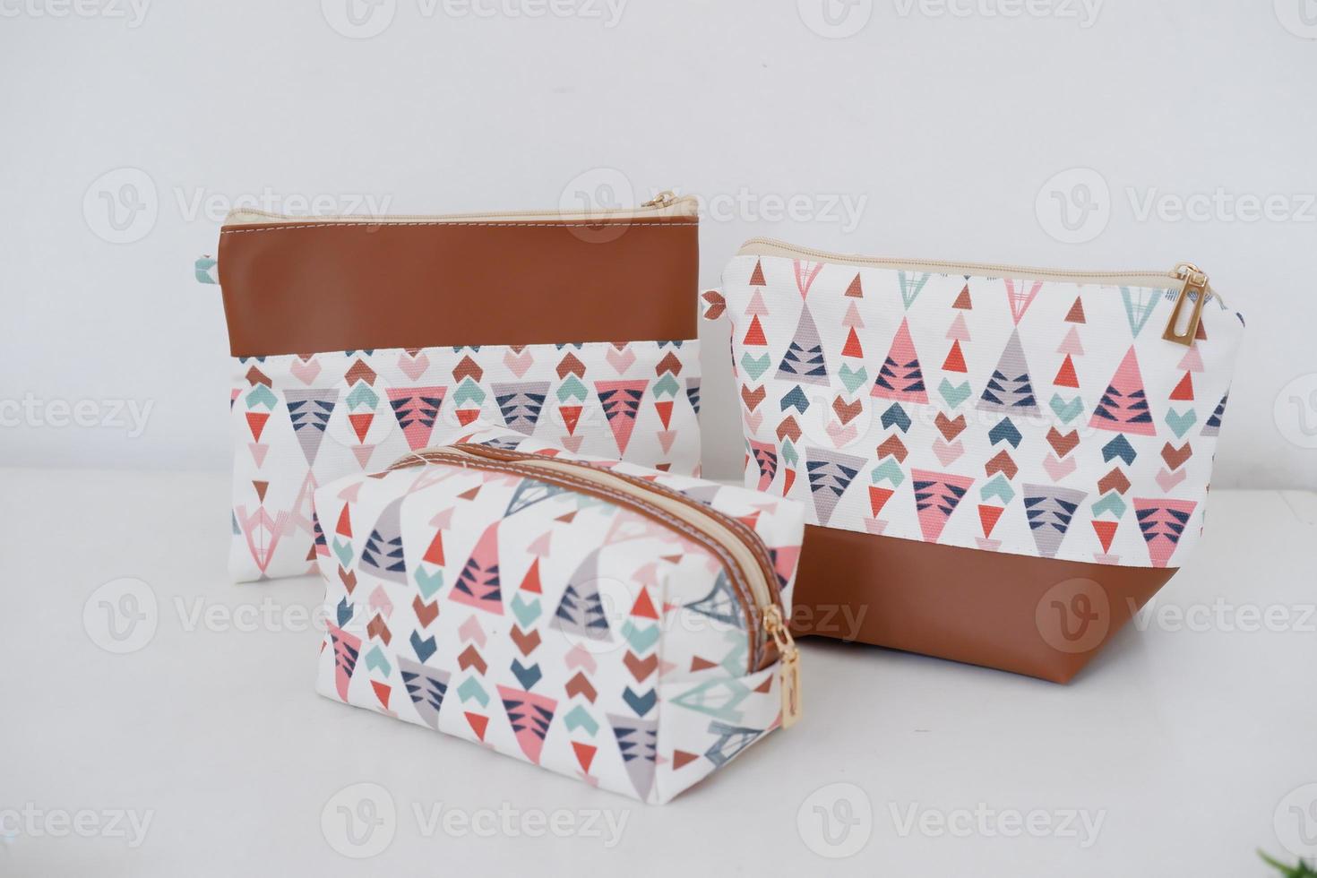 beautiful and patterned pouch as background photo