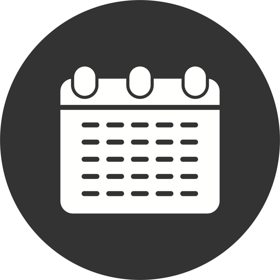 Monthly Calendar Vector Icon