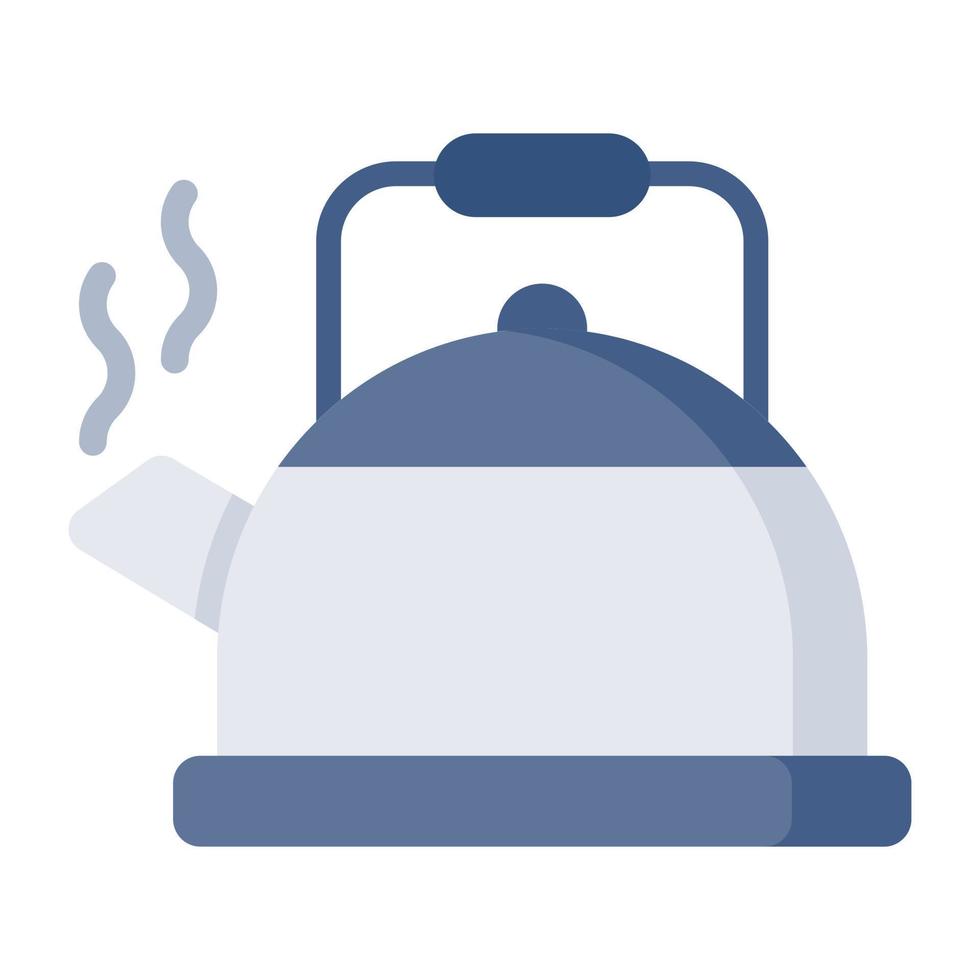 Flat design icon of teapot vector