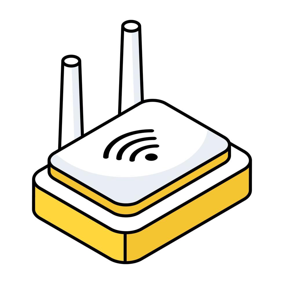 Modern design icon of wifi router vector