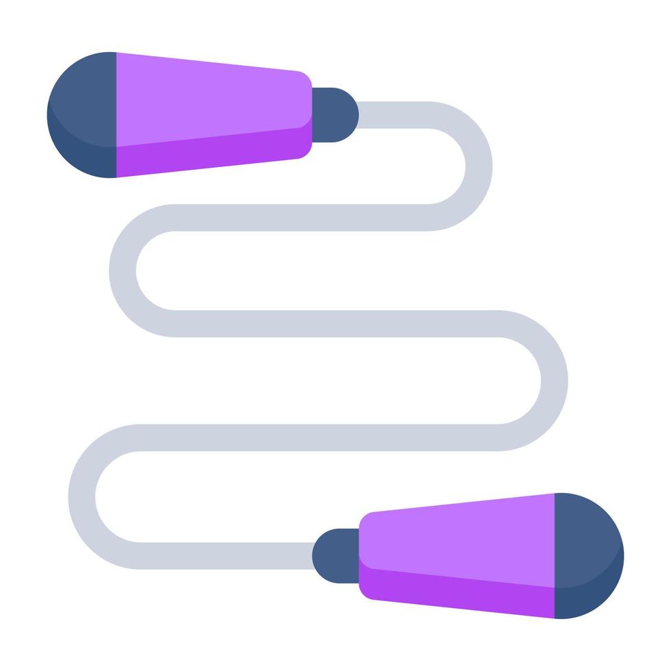 A flat design icon of skipping rope vector