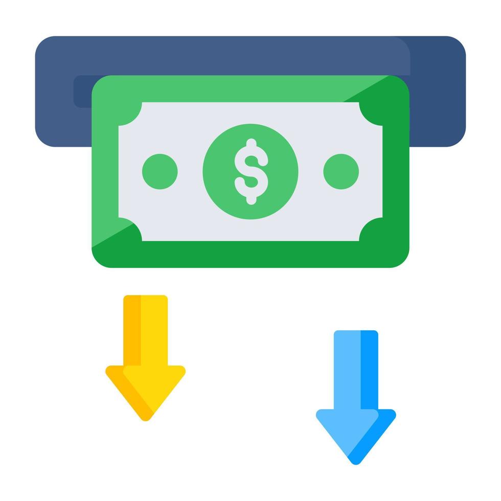 Perfect design icon of atm withdrawal vector