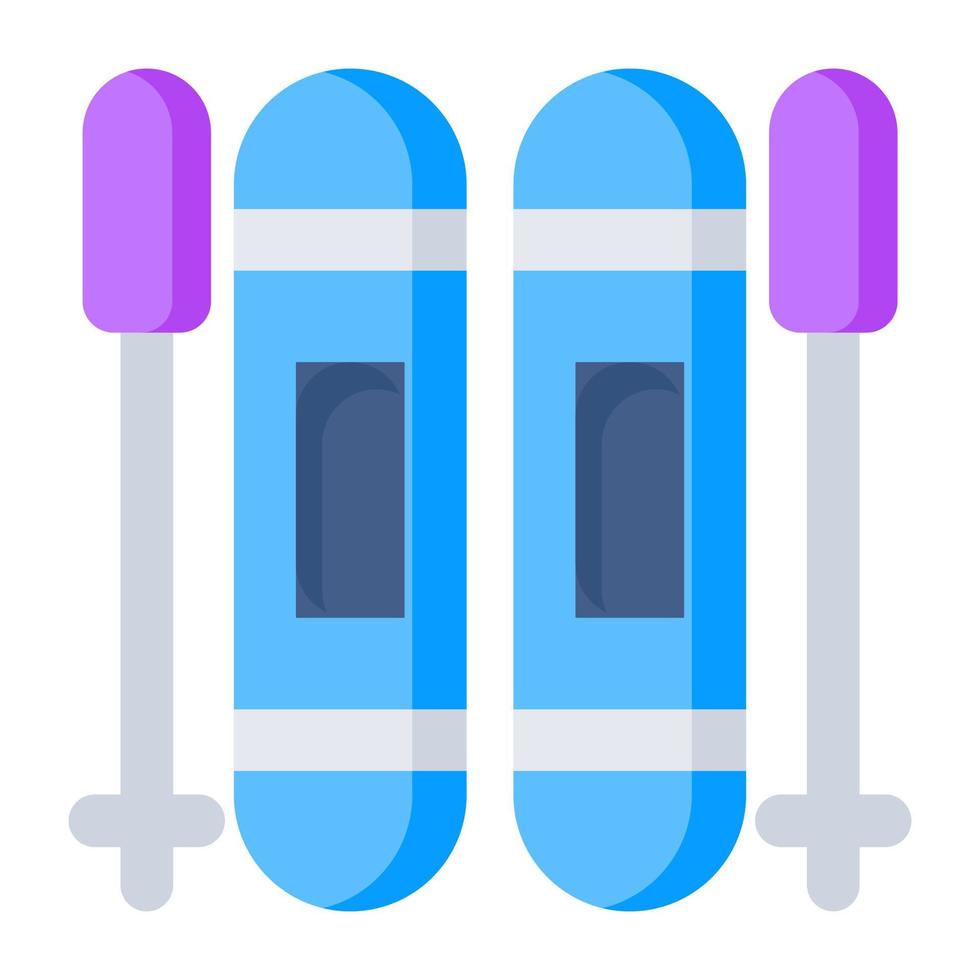 un icono diseño de esquí accesorio vector