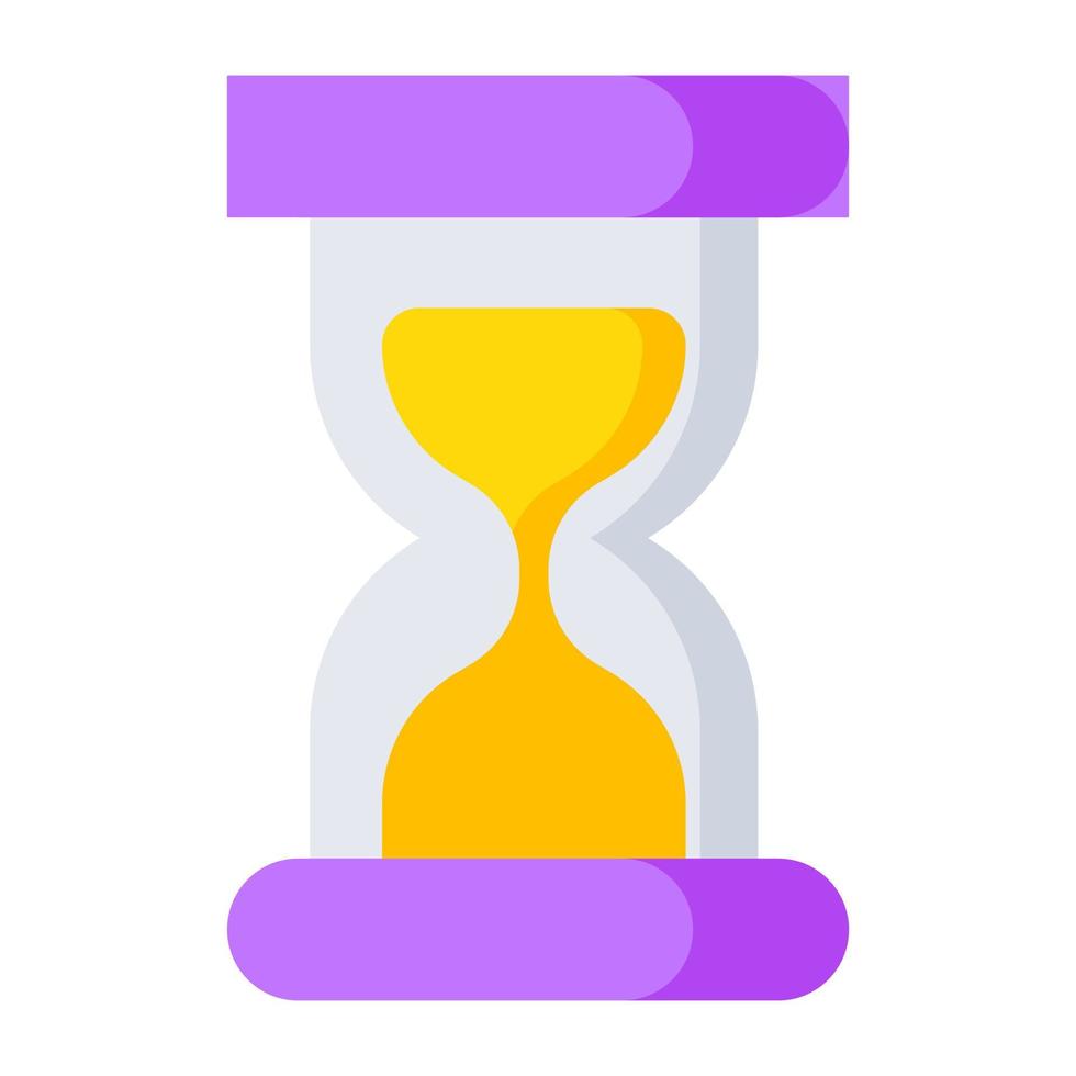 A vintage timer device, icon of sandglass vector