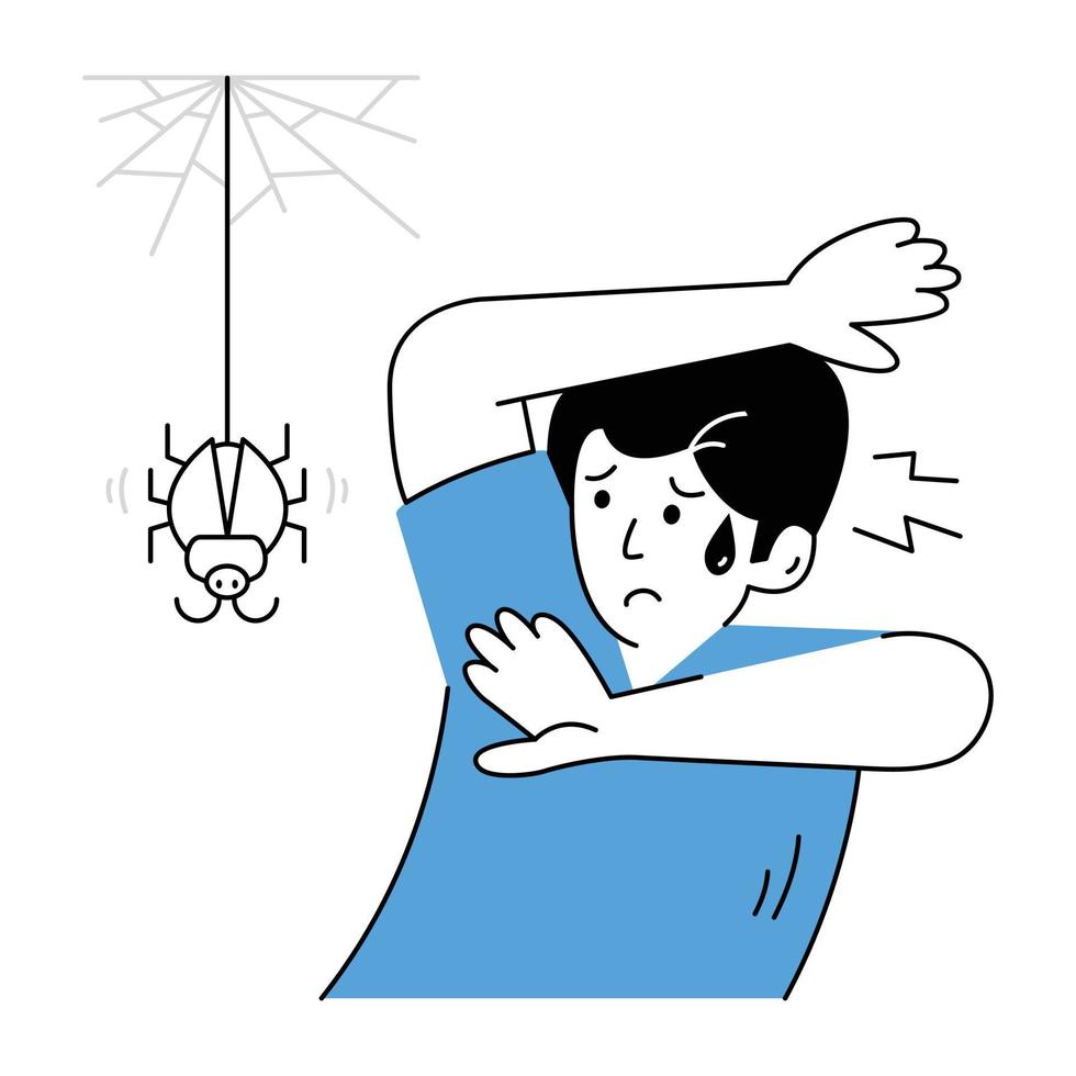 Trendy Arachnophobia Concepts vector