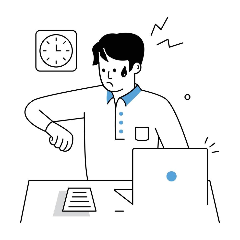 Trendy Time Pressure 19802310 Vector Art at Vecteezy