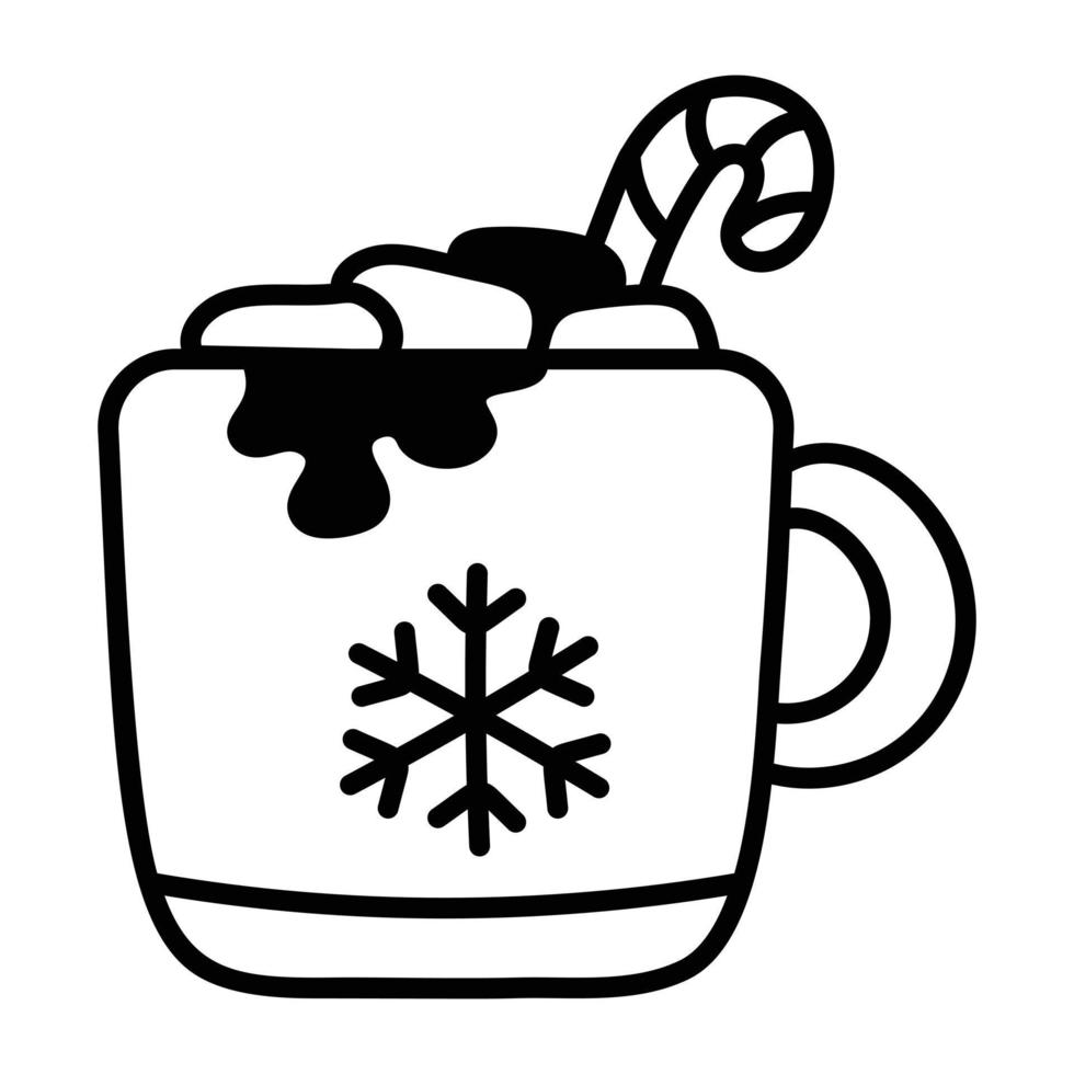 Trendy Hot Chocolate vector