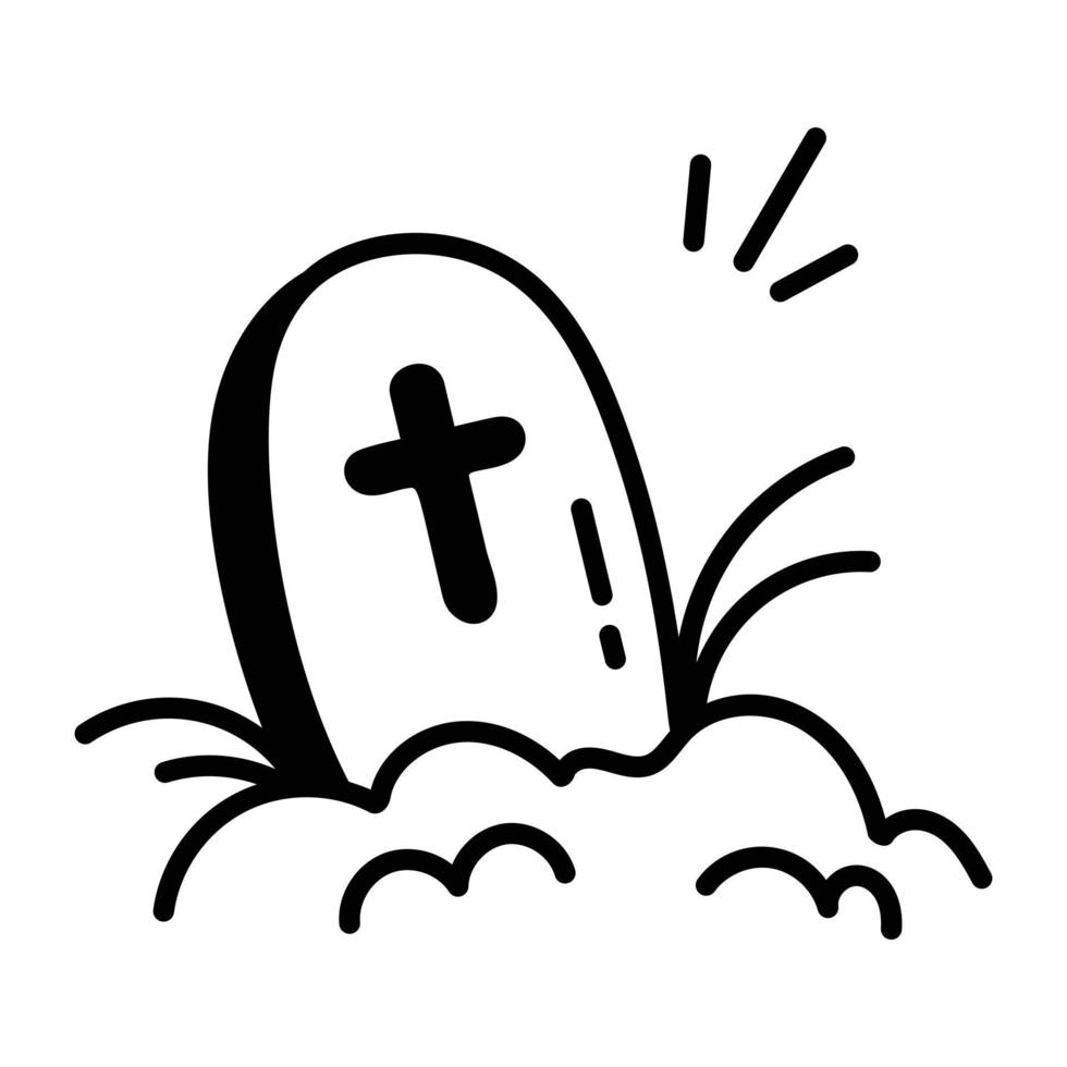 Trendy Grave Concepts vector