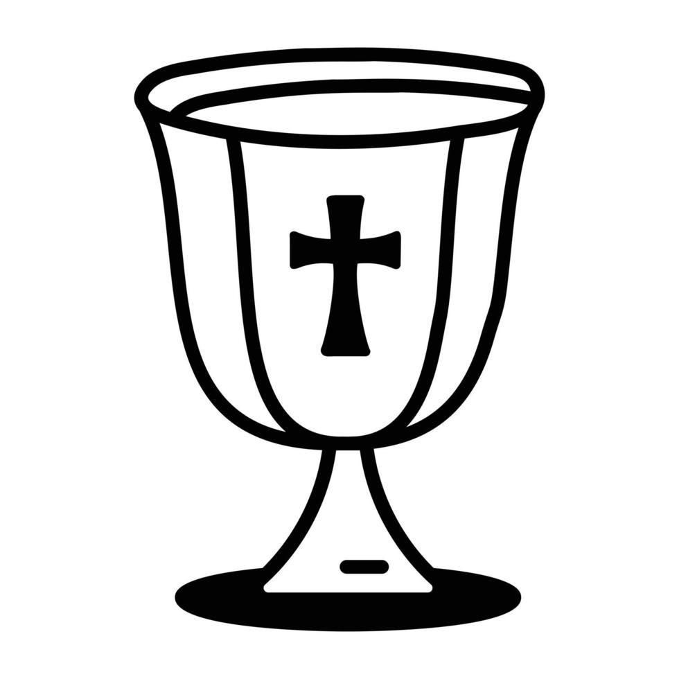 Trendy Communion Chalice vector