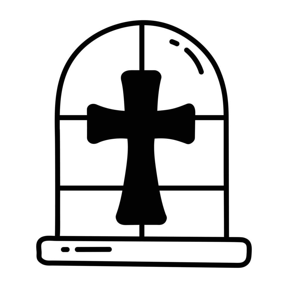 Trendy Church Window vector