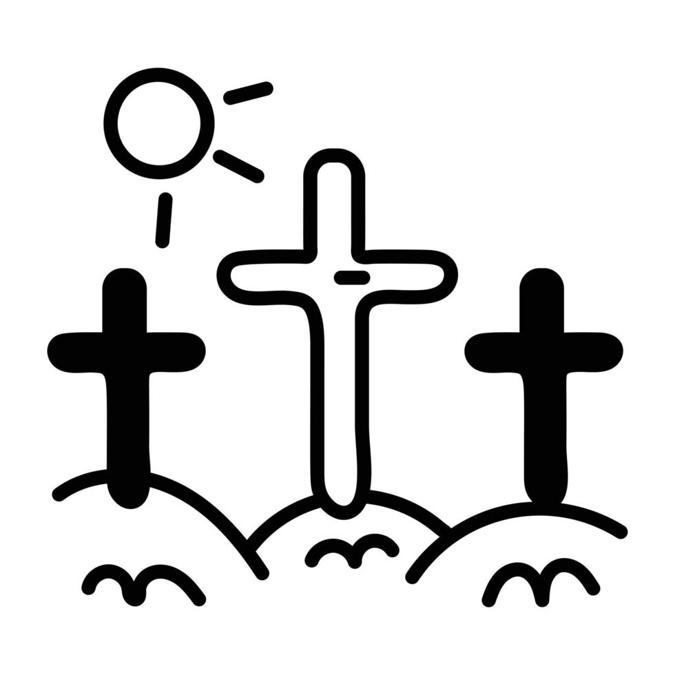 Trendy Calvary Hill vector