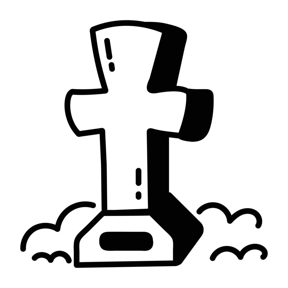 Trendy Cross Monument vector