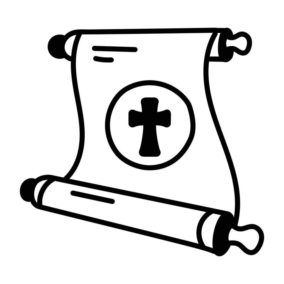 Trendy Holy Scroll vector