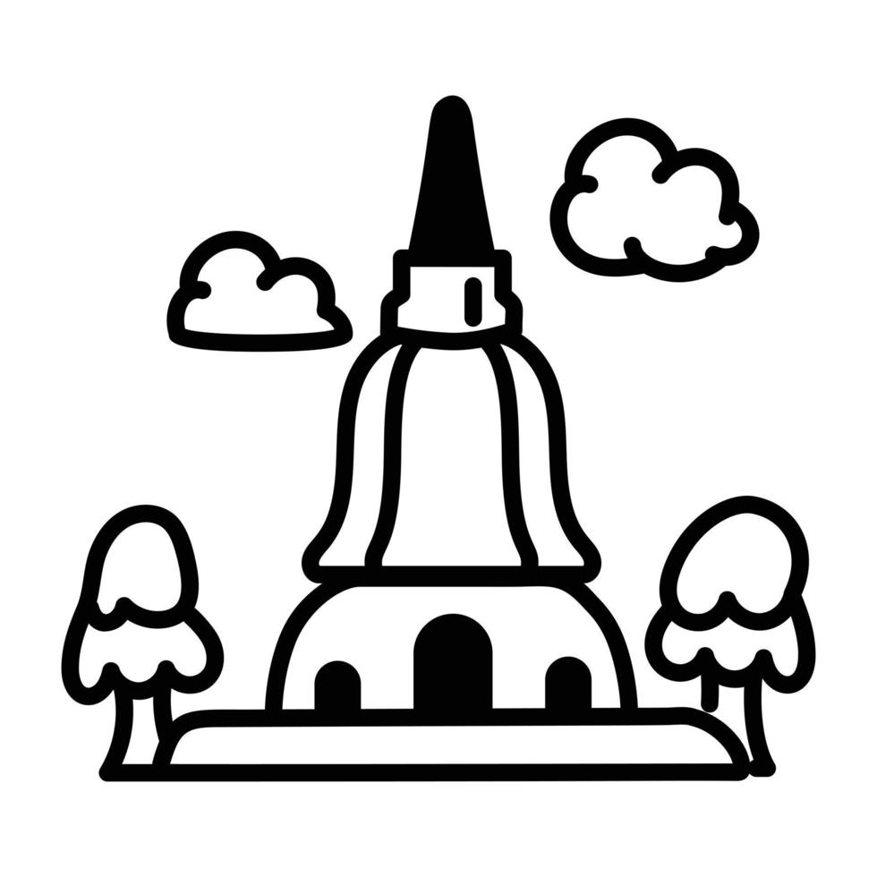 Trendy Temple Concepts vector