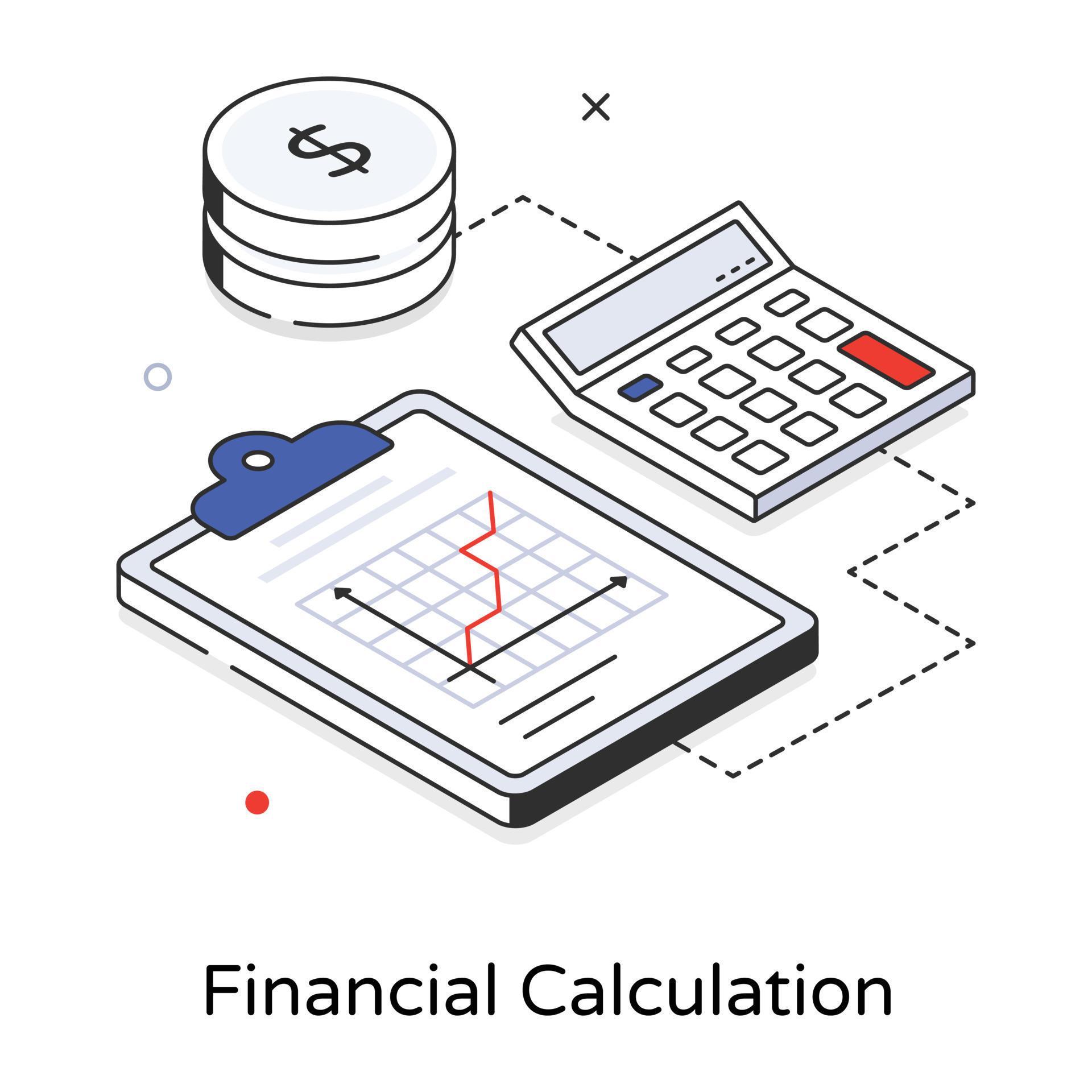 Trendy Financial Calculation 19802792 Vector Art at Vecteezy