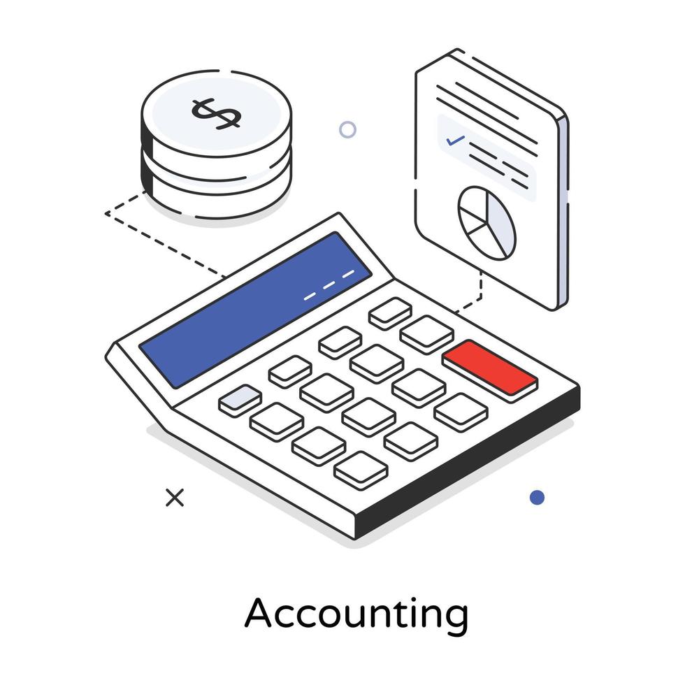 Trendy Accounting Concepts vector