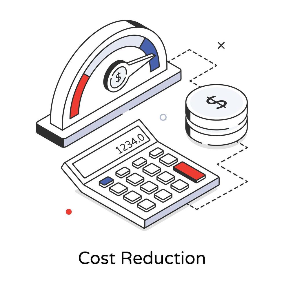 Trendy Cost Reduction vector