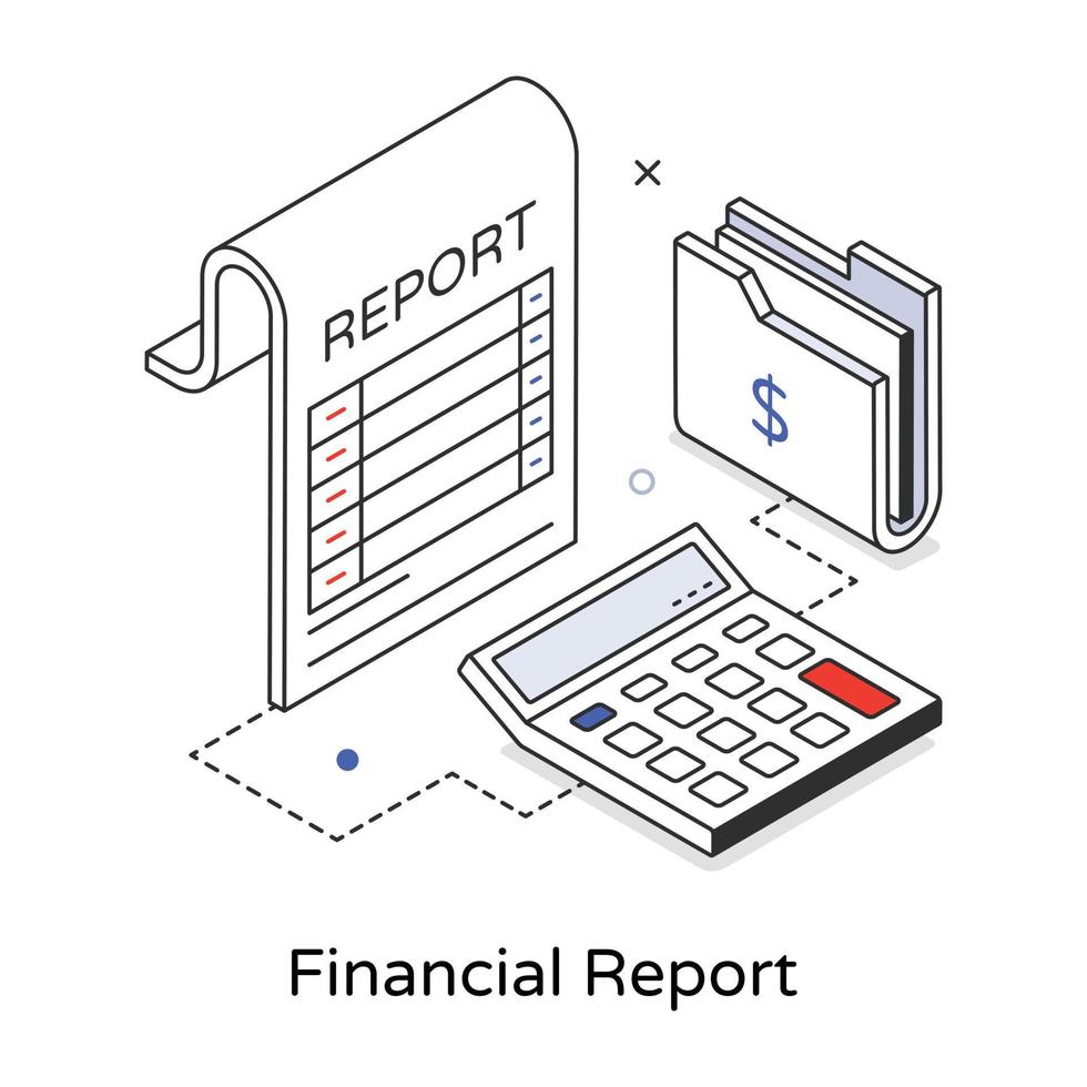 Trendy Financial Report vector