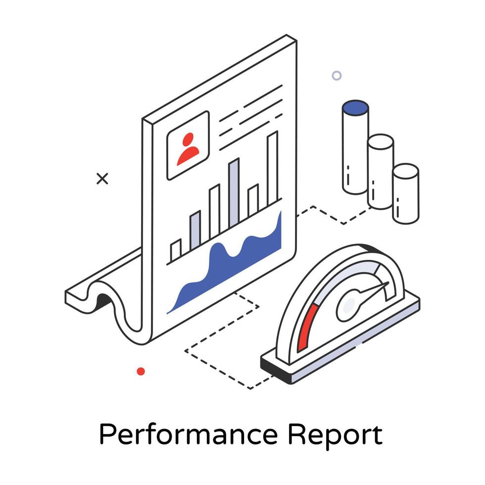 Trendy Performance Report vector